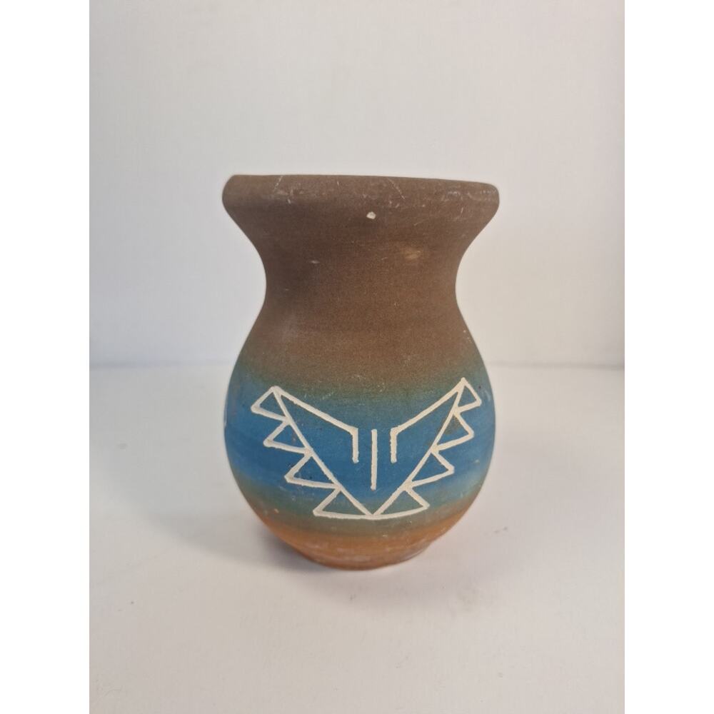 Vintage Southwest Native American Pottery Featuring a Thunderbird.